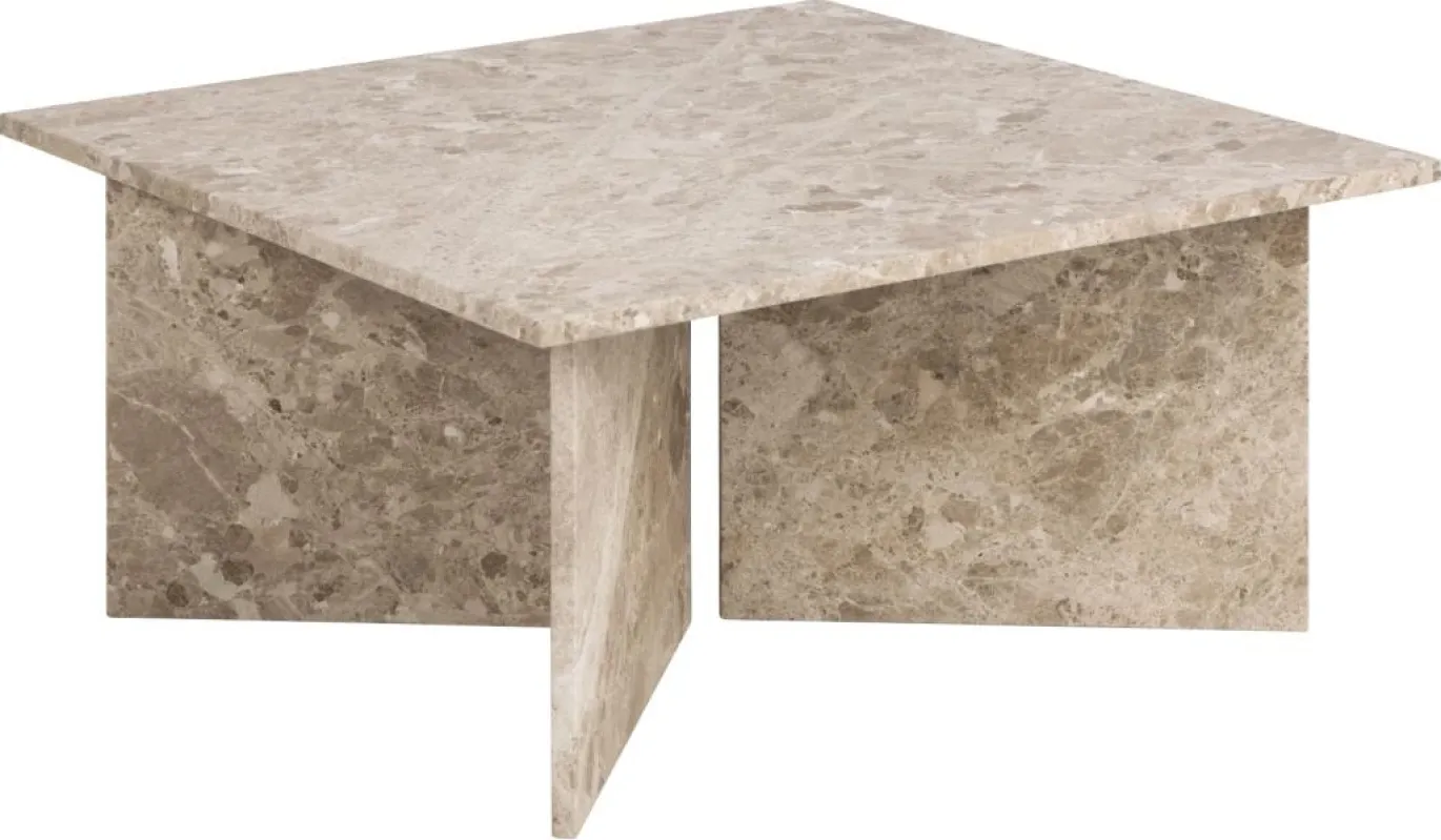 Salontafel Zivik Marmer Bruin Latte 90cm - Giga Living