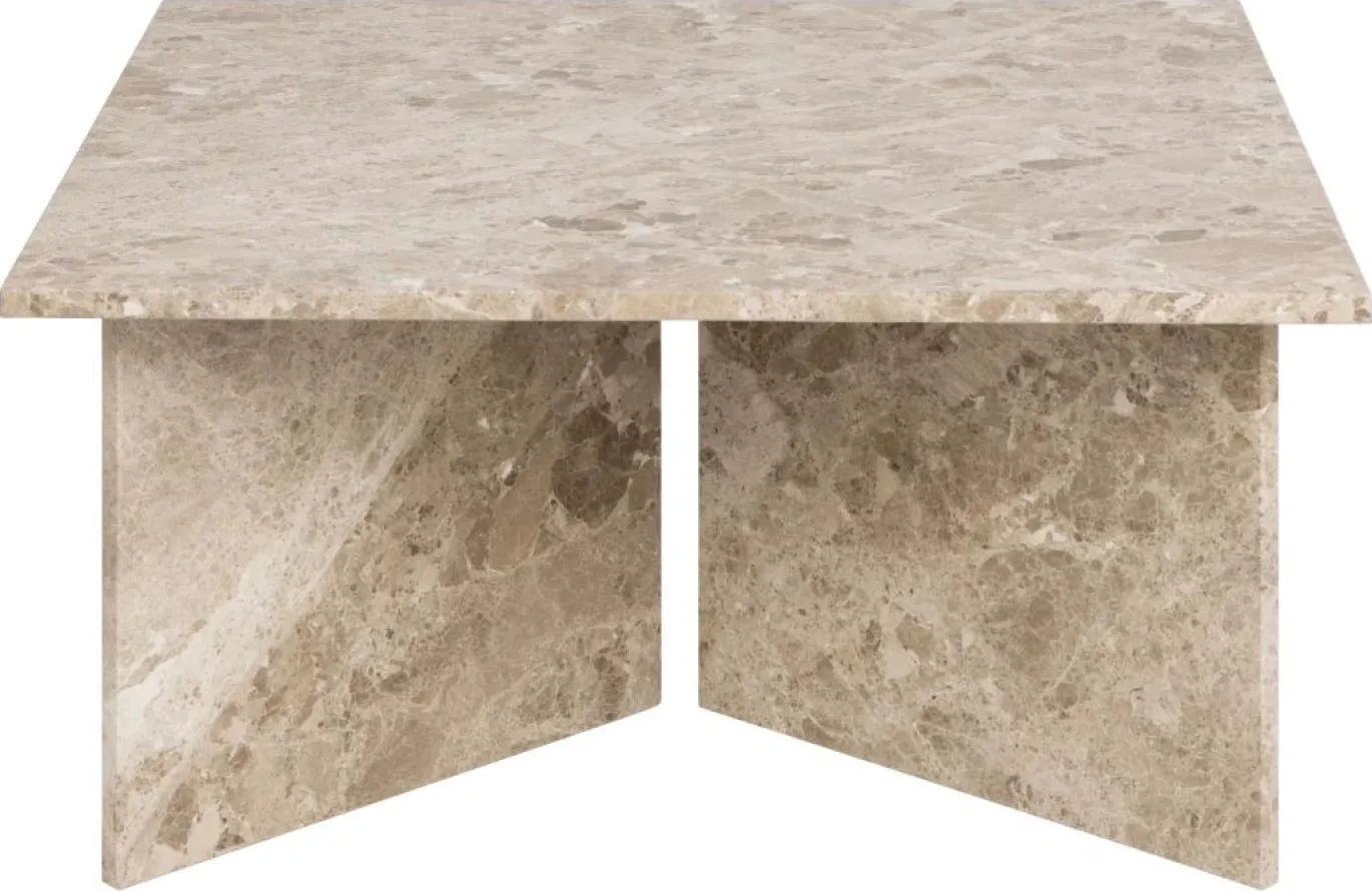Salontafel Zivik Marmer Bruin Latte 90cm - Giga Living