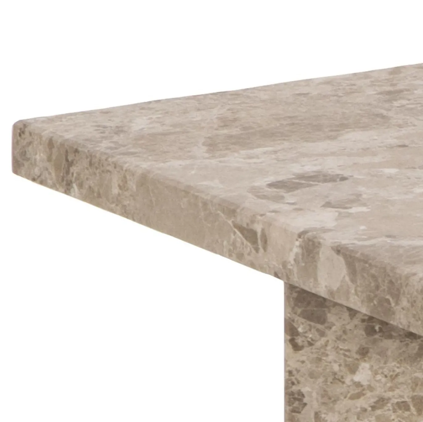 Salontafel Zivik Marmer Bruin Latte 90cm - Giga Living