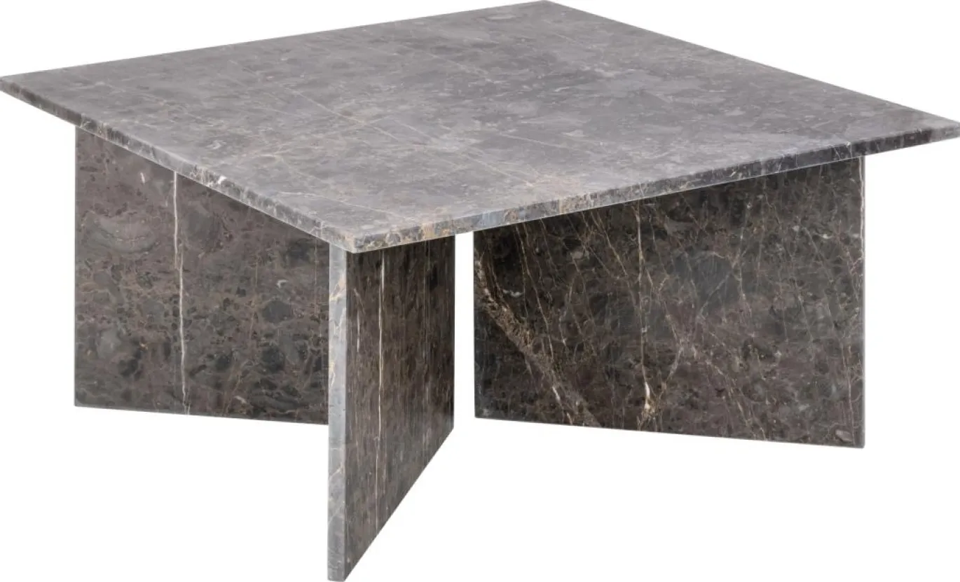 Salontafel Zivik Marmer Grijs Marron 90cm - Giga Living