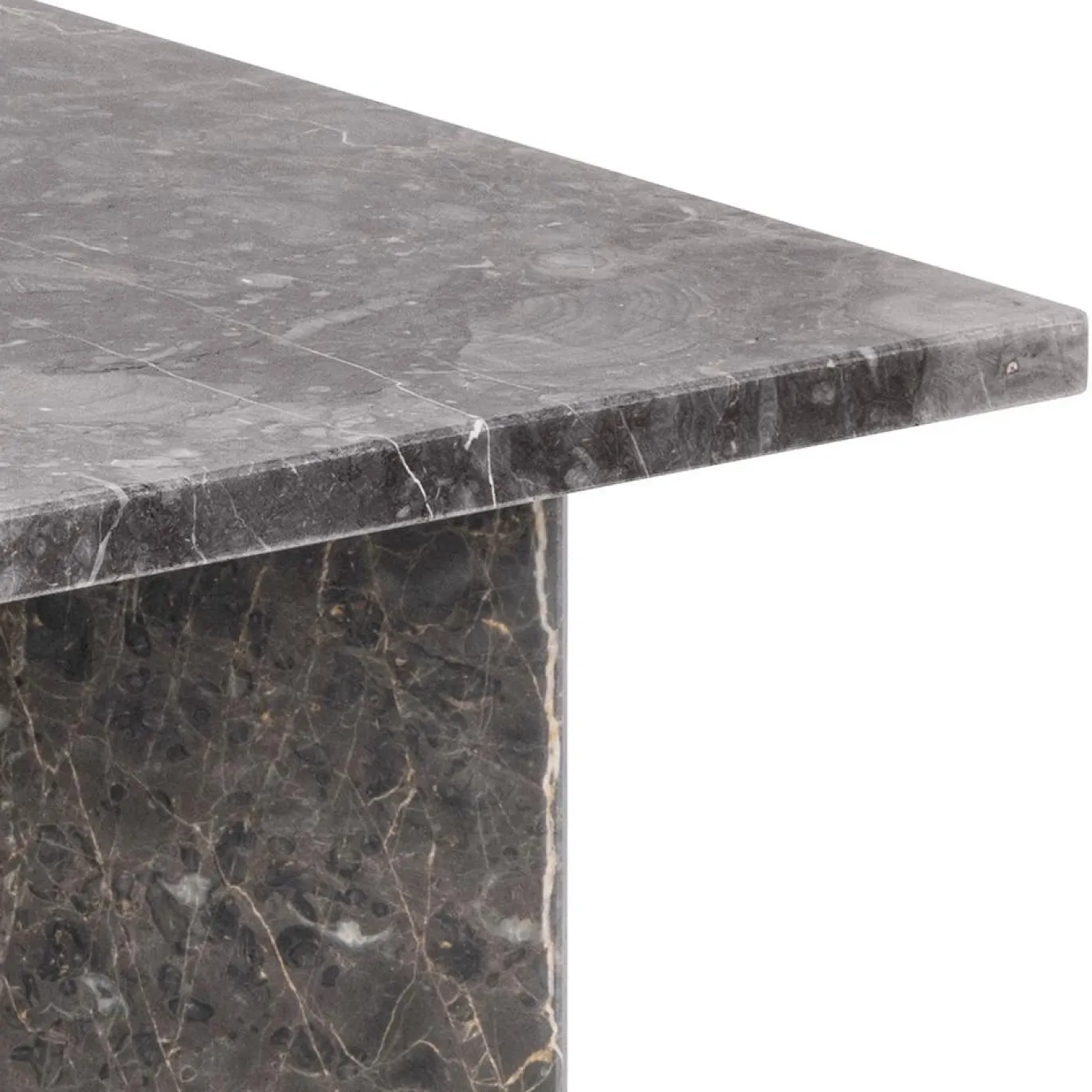 Salontafel Zivik Marmer Grijs Marron 90cm - Giga Living