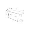 Schoenenbank Nova Naturel/Wit 104cm