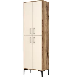 Schoenenkast Berlin Melamine Walnoot Crème