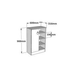 Schoenenkast Defne Melamine Saffier