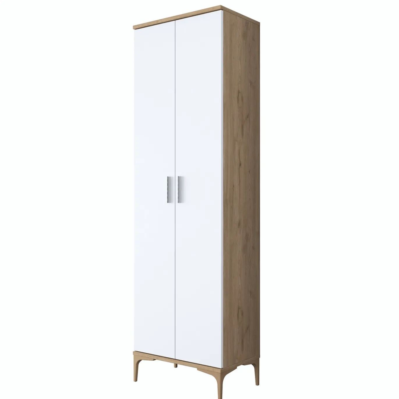 Schoenenkast Ergani Wit/Walnoot