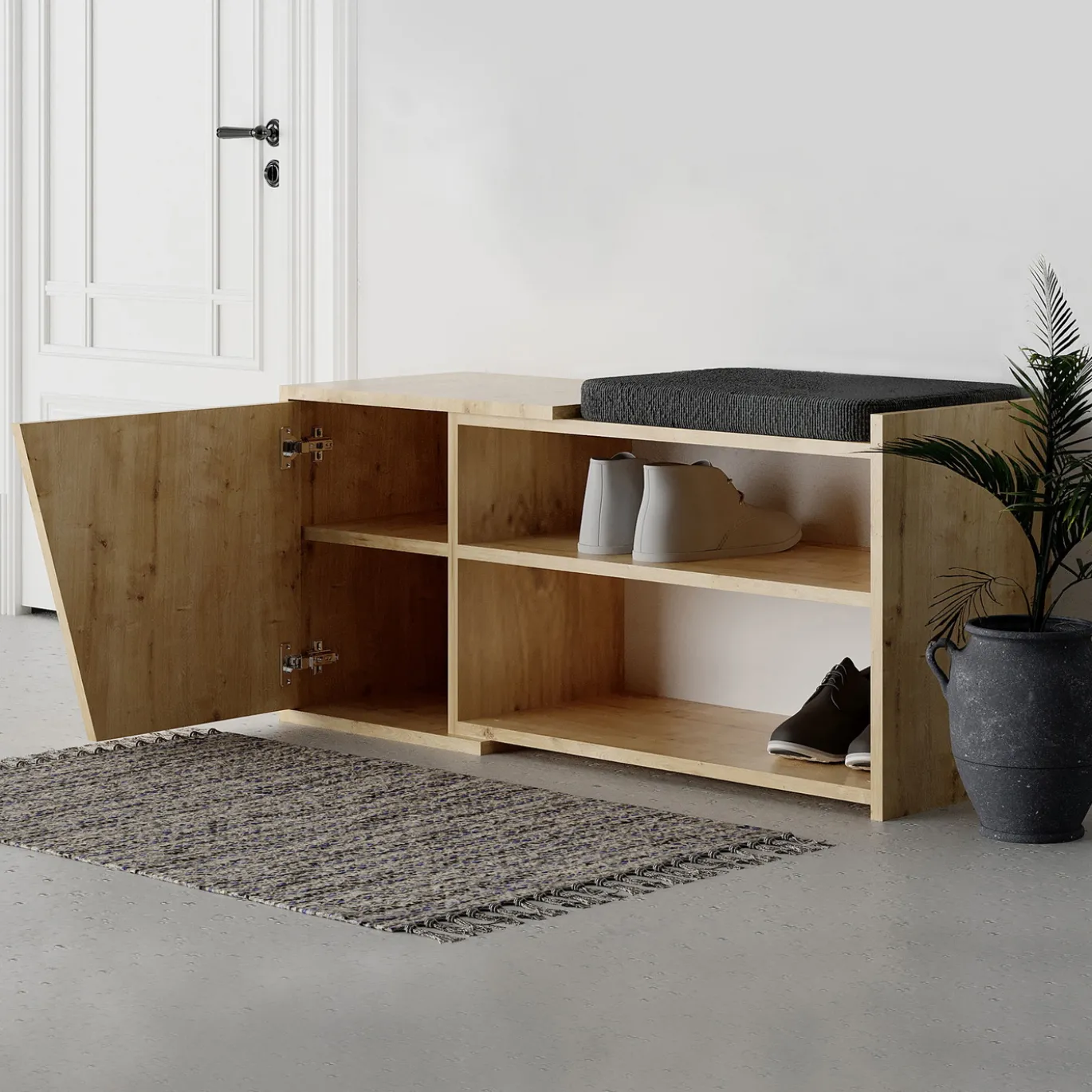 Schoenenkast Fiona Naturel