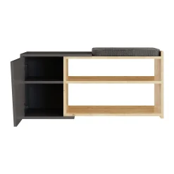 Schoenenkast Fiona Naturel/Antraciet