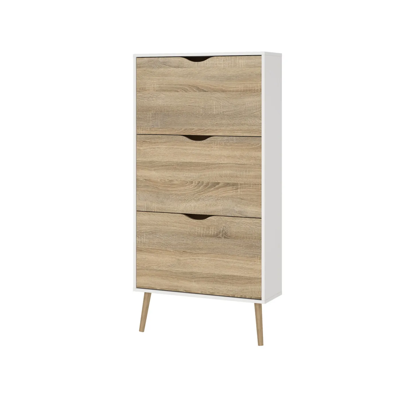 Schoenenkast Oslo Wit/Naturel - Giga Living