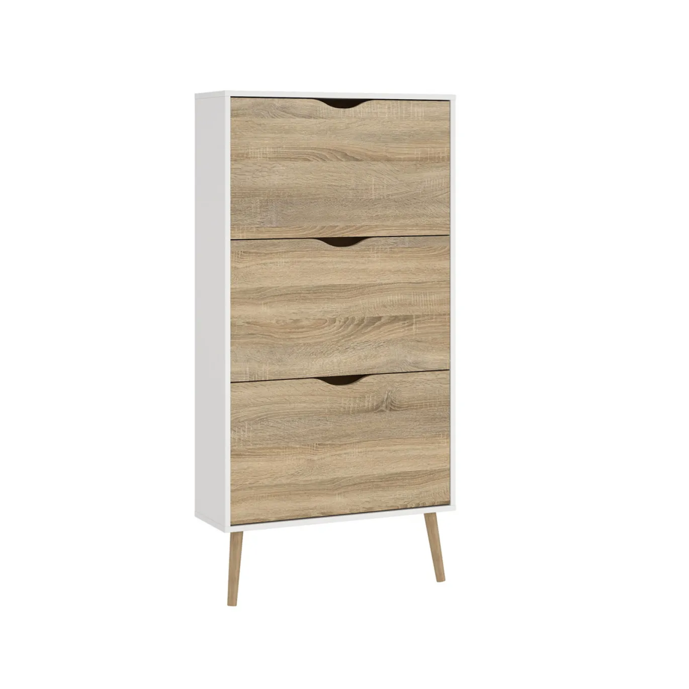 Schoenenkast Oslo Wit/Naturel - Giga Living