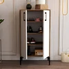 Schoenenkast Prag Melamine Walnoot Wit