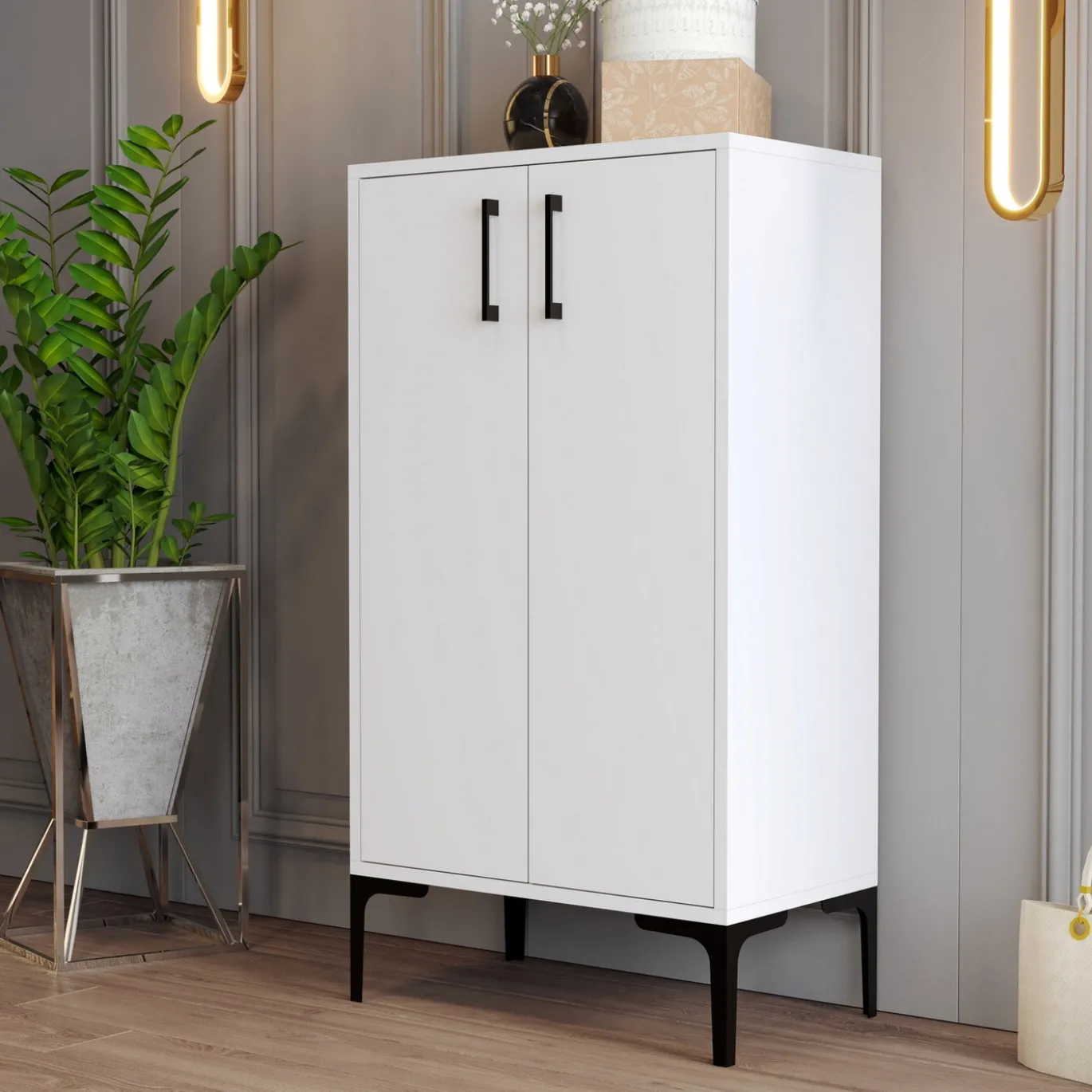 Schoenenkast Prag Melamine Wit