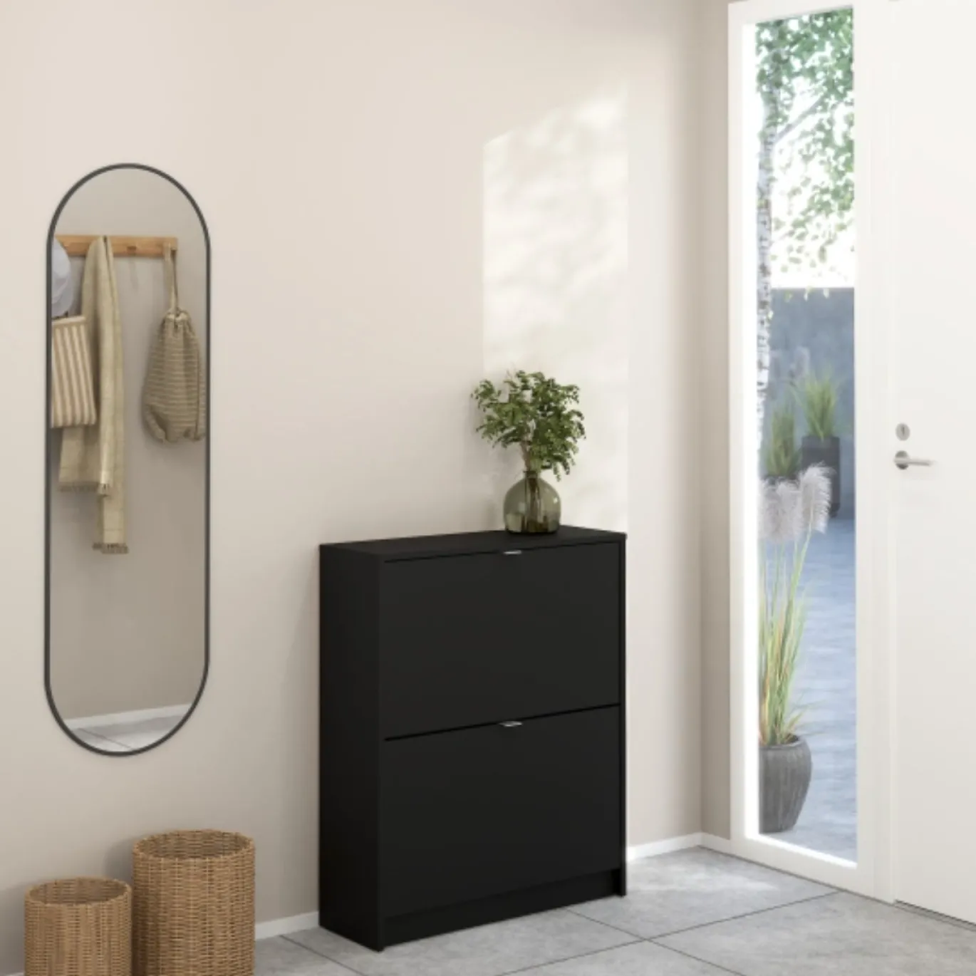 Schoenenkast Shoes 2 Lagen Mat Zwart - Giga Living