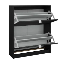 Schoenenkast Shoes 2 Lagen Mat Zwart - Giga Living