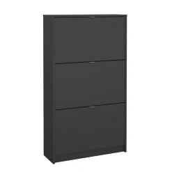 Schoenenkast Shoes Matgrijs 3-vakken - Giga Living