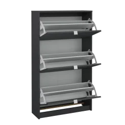 Schoenenkast Shoes Matgrijs 3-vakken - Giga Living