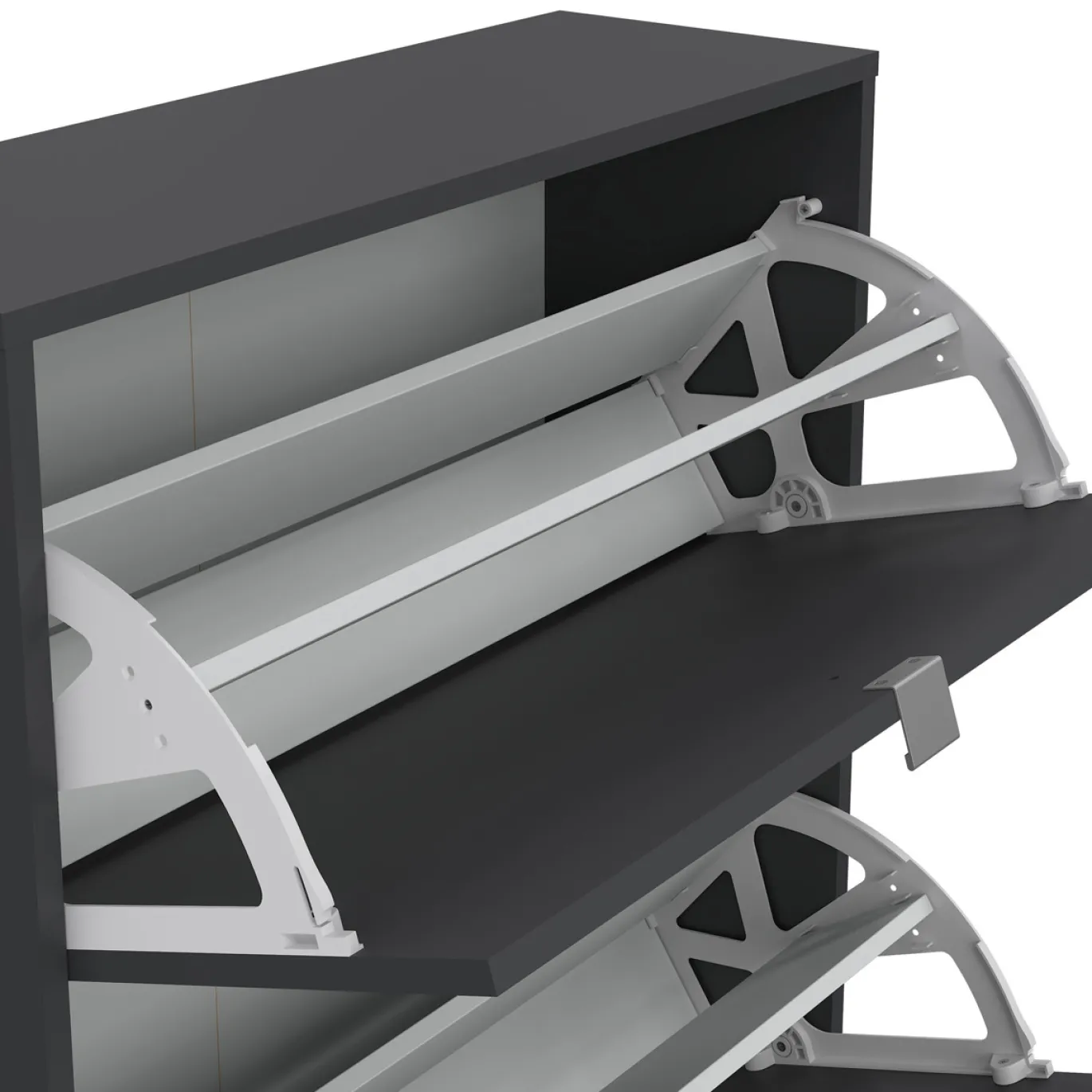 Schoenenkast Shoes Matgrijs 2-vakken - Giga Living