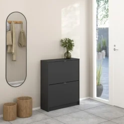 Schoenenkast Shoes Matgrijs 2-vakken - Giga Living