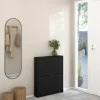 Schoenenkast Shoes Mat Zwart 2-vakken - Giga Living