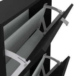 Schoenenkast Shoes Mat Zwart 2-vakken - Giga Living