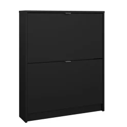 Schoenenkast Shoes Mat Zwart 2-vakken - Giga Living