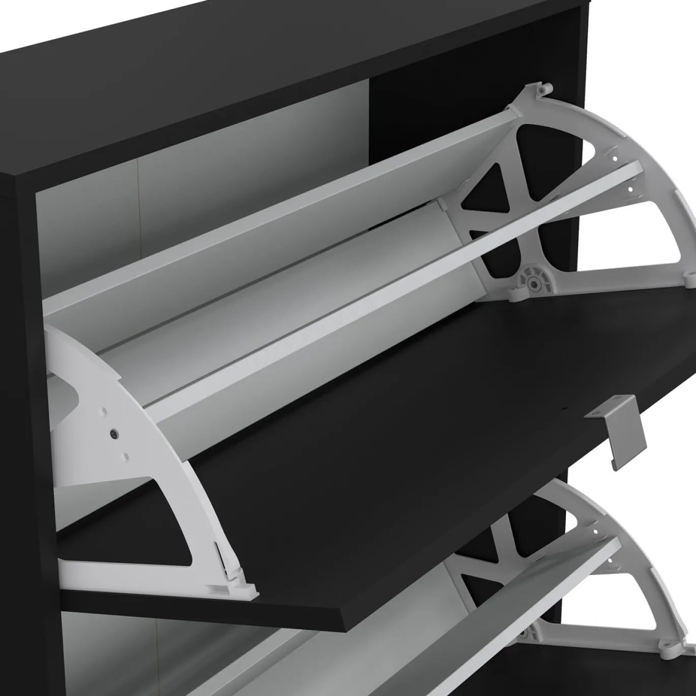 Schoenenkast Shoes Mat Zwart 3-vakken - Giga Living
