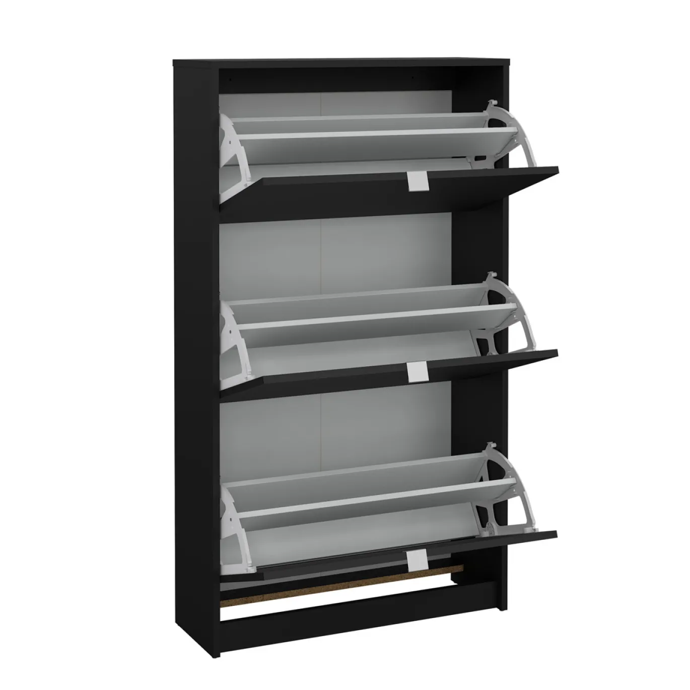 Schoenenkast Shoes Mat Zwart 3-vakken - Giga Living