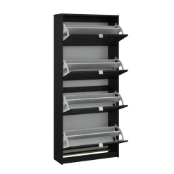 Schoenenkast Shoes Mat Zwart 4-vakken - Giga Living