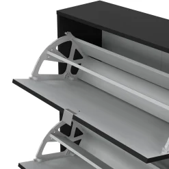 Schoenenkast Shoes Mat Zwart 4-vakken - Giga Living