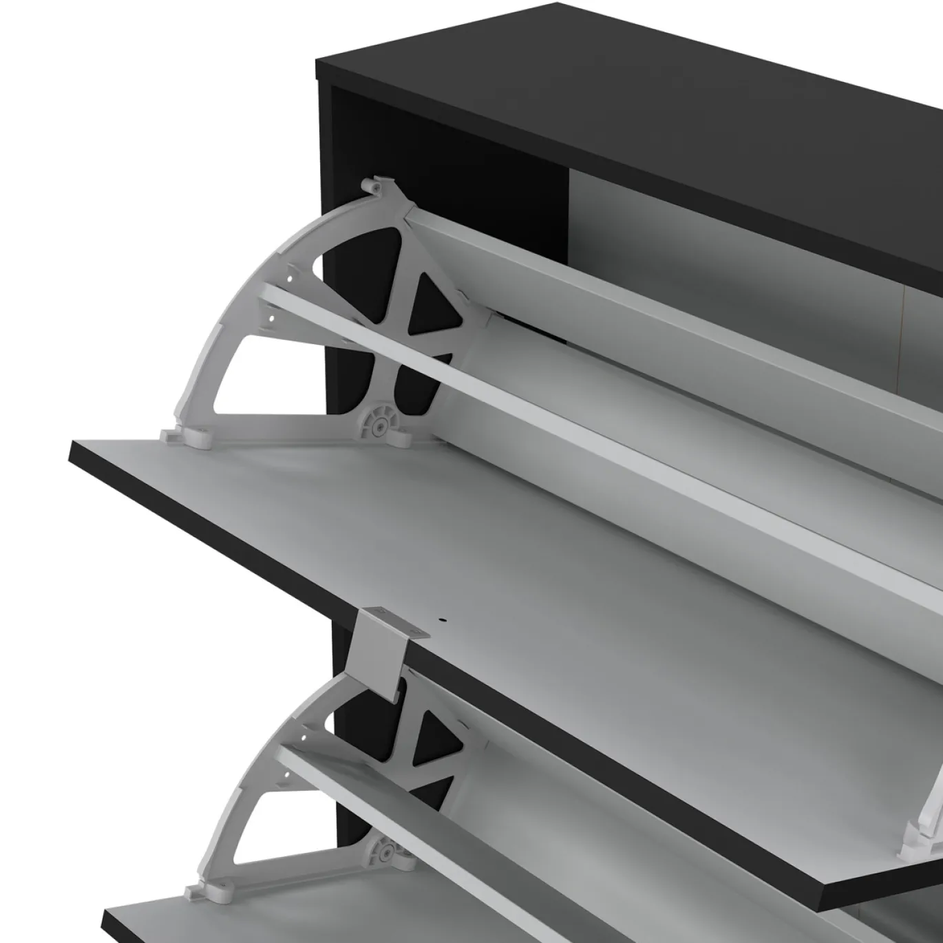 Schoenenkast Shoes Mat Zwart 4-vakken - Giga Living