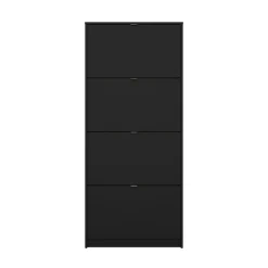 Schoenenkast Shoes Mat Zwart 4-vakken - Giga Living