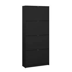 Schoenenkast Shoes Mat Zwart 4-vakken - Giga Living