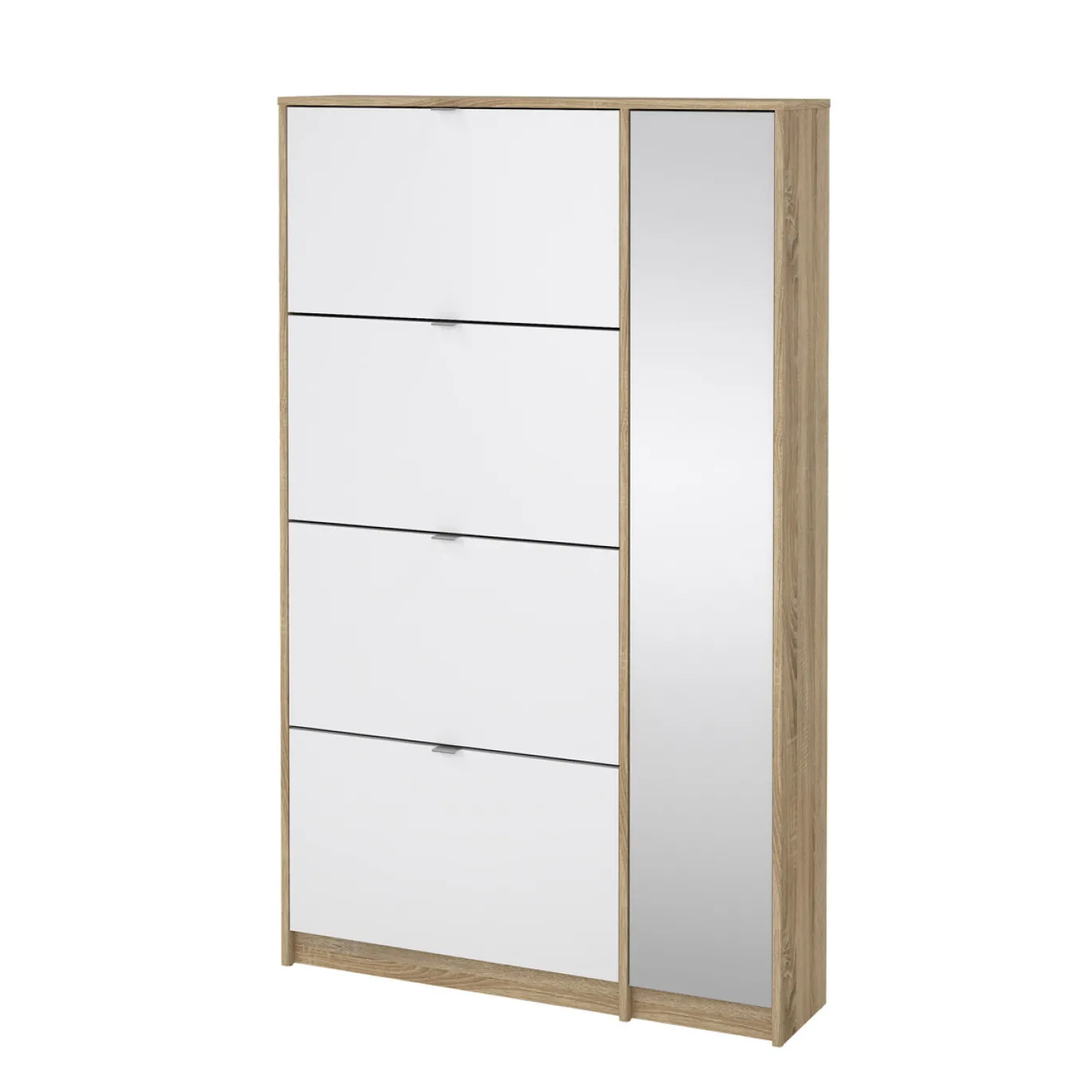 Schoenenkast Shoes Naturel/Wit Hoogglans 162cm - Giga Living