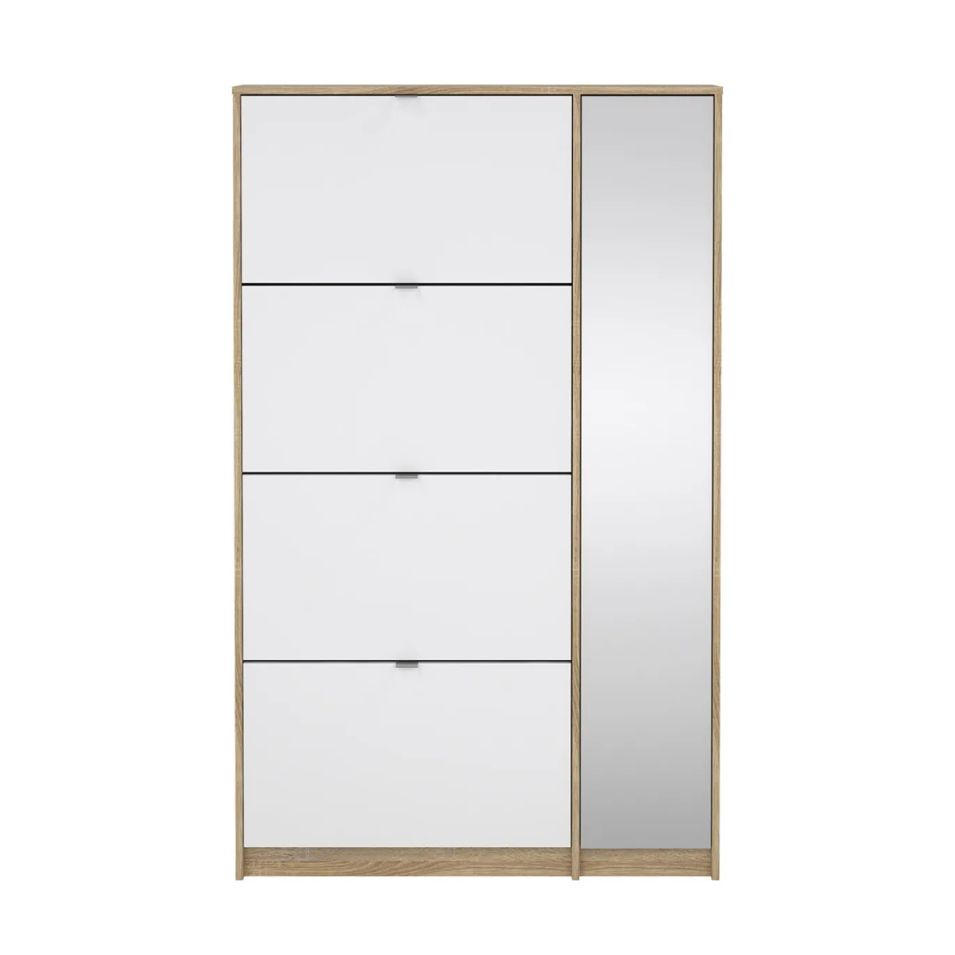 Schoenenkast Shoes Naturel/Wit Hoogglans 162cm - Giga Living