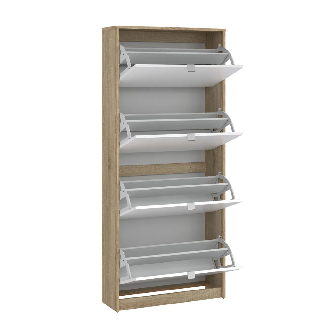 Schoenenkast Shoes Naturel/Wit Hoogglans - Giga Living