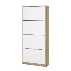 Schoenenkast Shoes Naturel/Wit Hoogglans - Giga Living