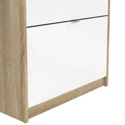 Schoenenkast Shoes Naturel/Wit Hoogglans - Giga Living