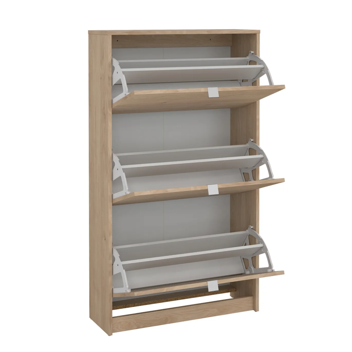Schoenenkast Shoes 3 vakken + 2 Lagen Hickory - Giga Living