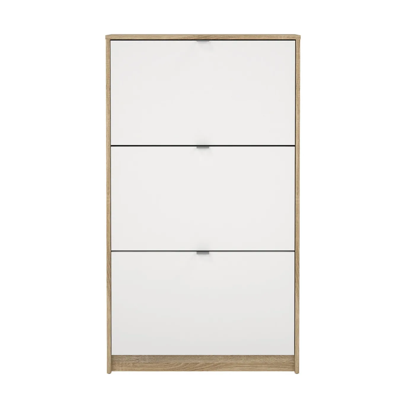 Schoenenkast Shoes Wit/Naturel 3-vakken - Giga Living