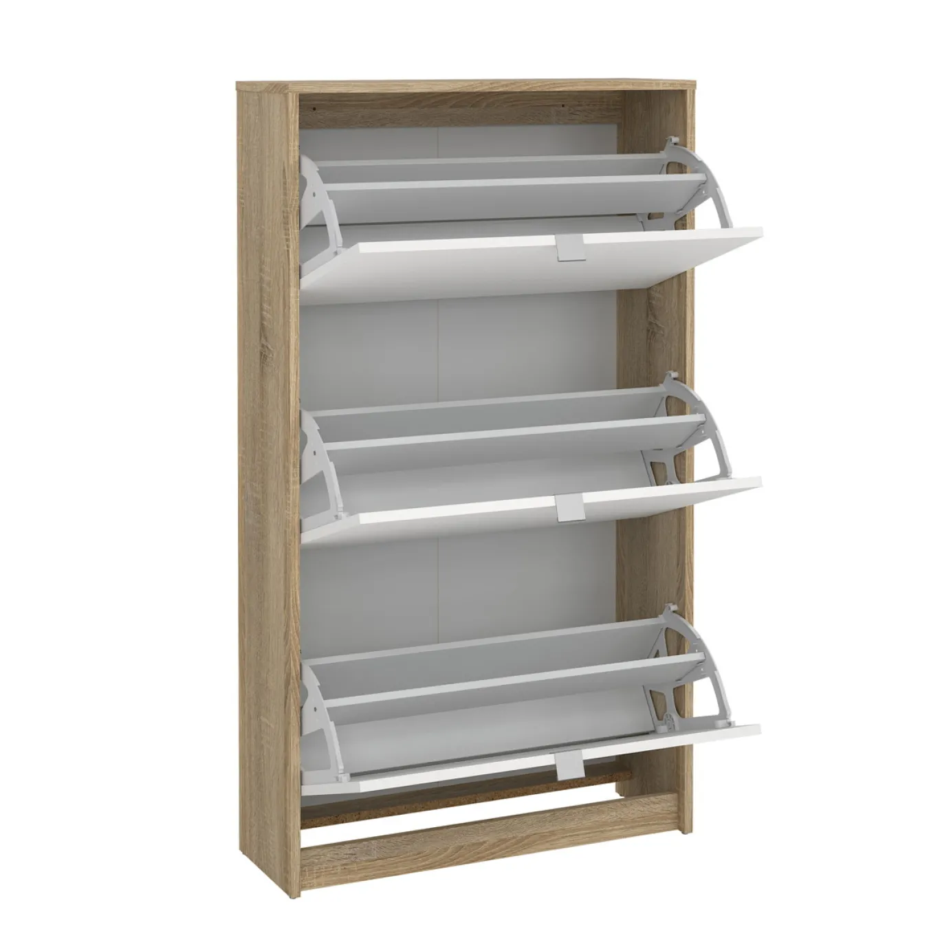 Schoenenkast Shoes Wit/Naturel 3-vakken - Giga Living
