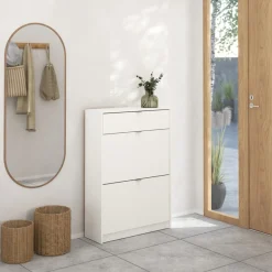 Schoenenkast Shoes Wit 2-vakken + 1-lade - Giga Living