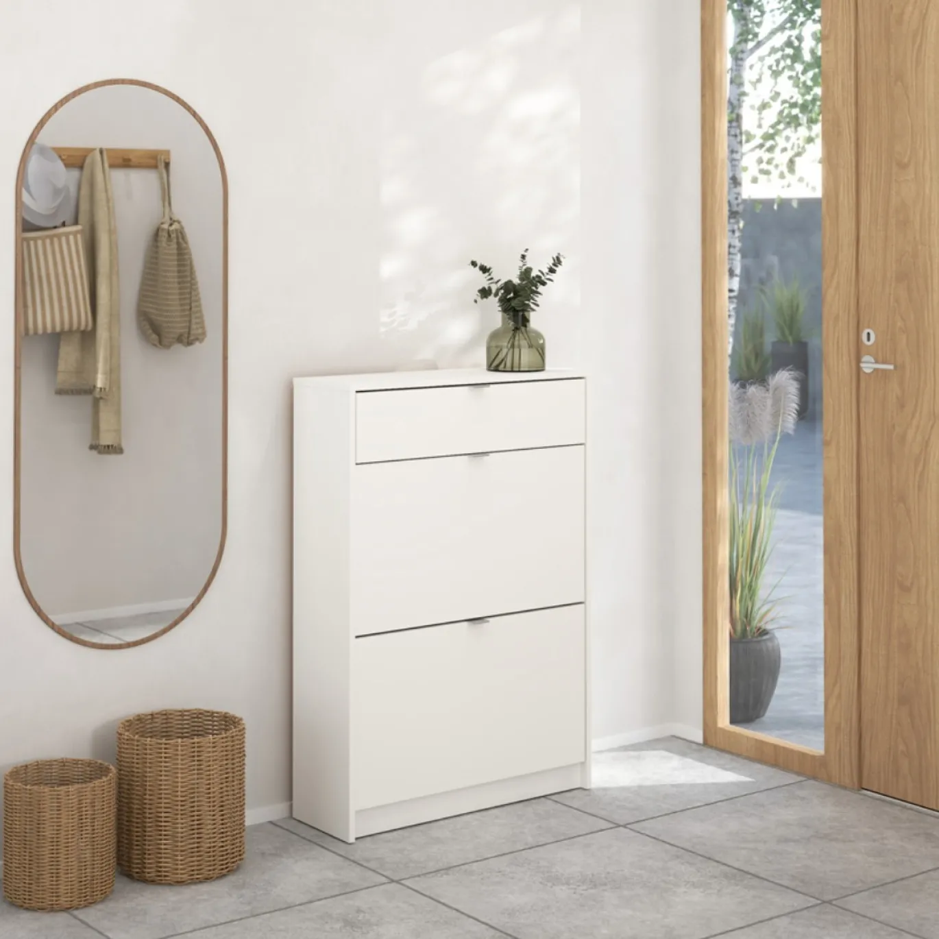 Schoenenkast Shoes Wit 2-vakken + 1-lade - Giga Living