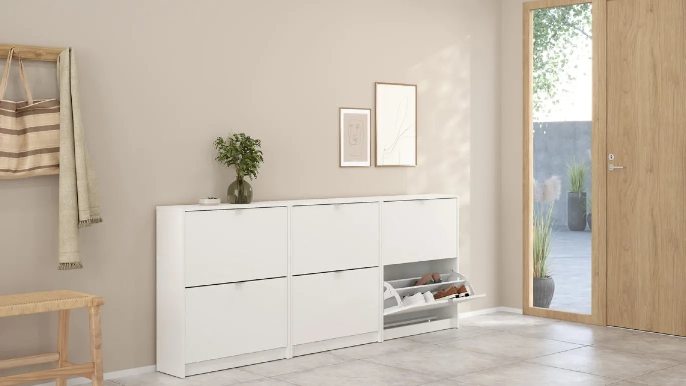 Schoenenkast Shoes Wit 2-vakken - Giga Living