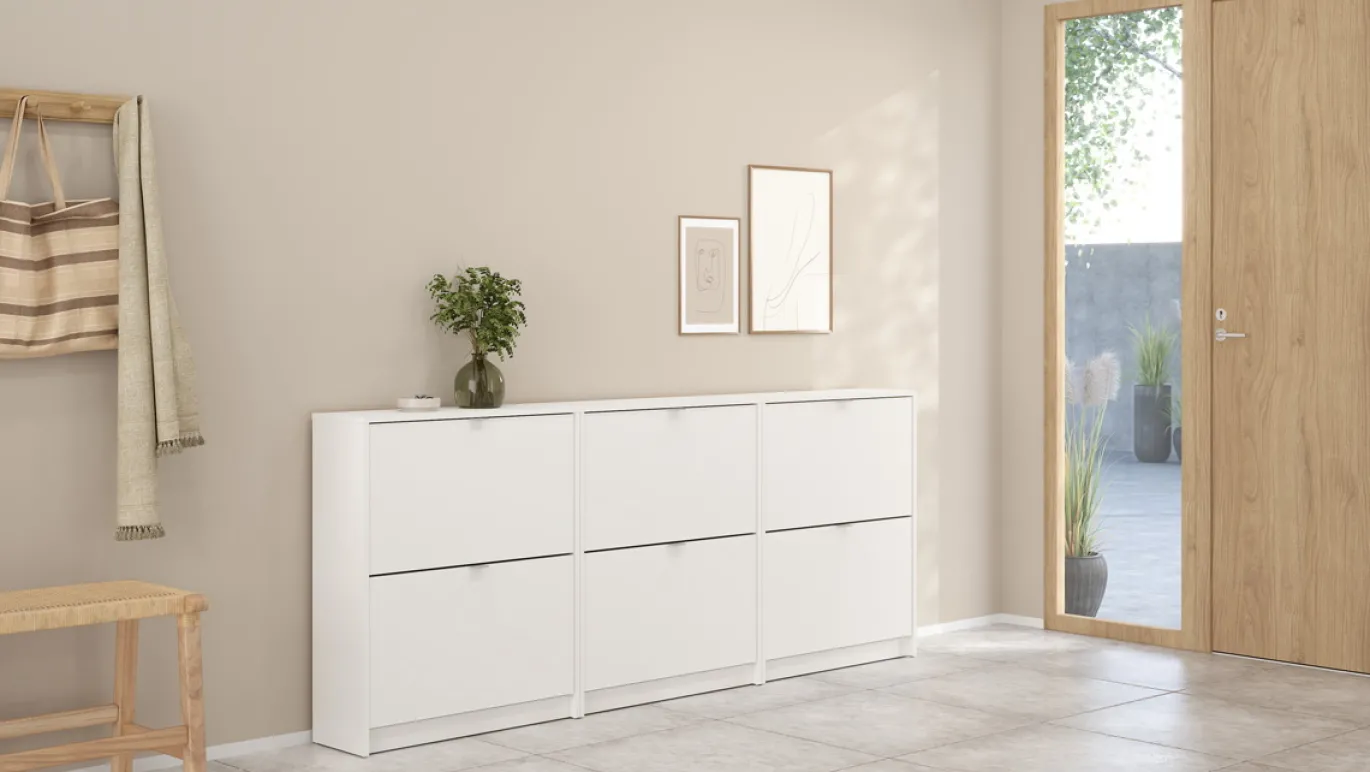 Schoenenkast Shoes Wit 2-vakken - Giga Living