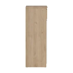 Schoenenkast Ylva met 2 deuren + 1 lade Wit Hickory - Giga Living