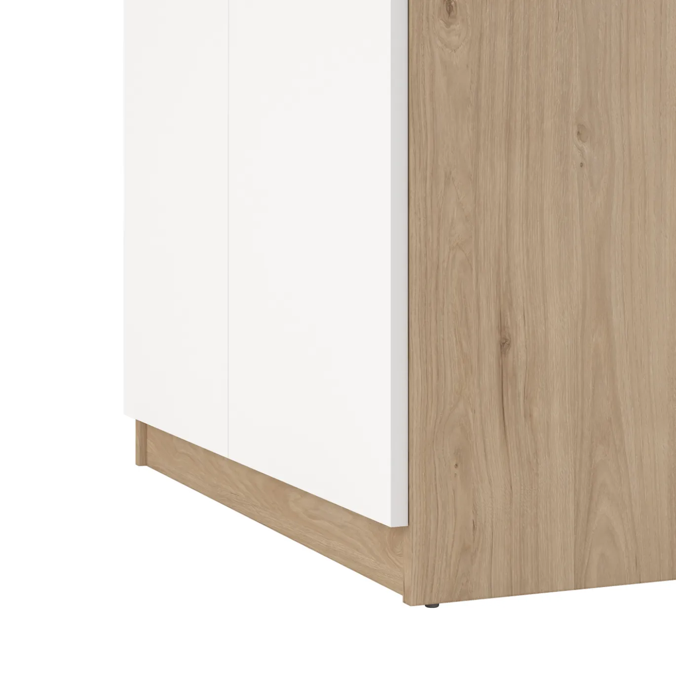 Schoenenkast Ylva met 2 deuren + 1 lade Wit Hickory - Giga Living