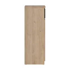 Schoenenkast Ylva met 2 deuren + 1 lade Matzwart Hickory - Giga Living