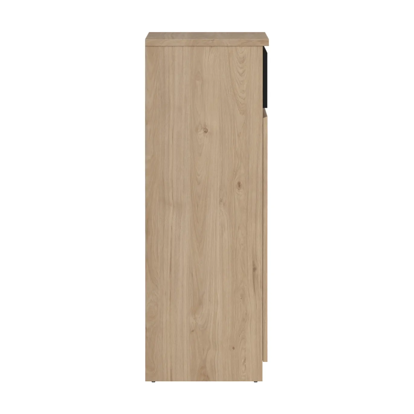 Schoenenkast Ylva met 2 deuren + 1 lade Matzwart Hickory - Giga Living