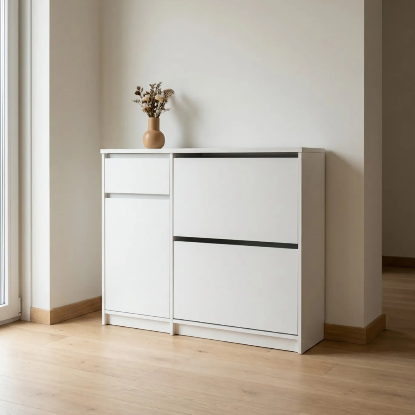 Schoenenkast Ylva Wit Hoogglans - Giga Living
