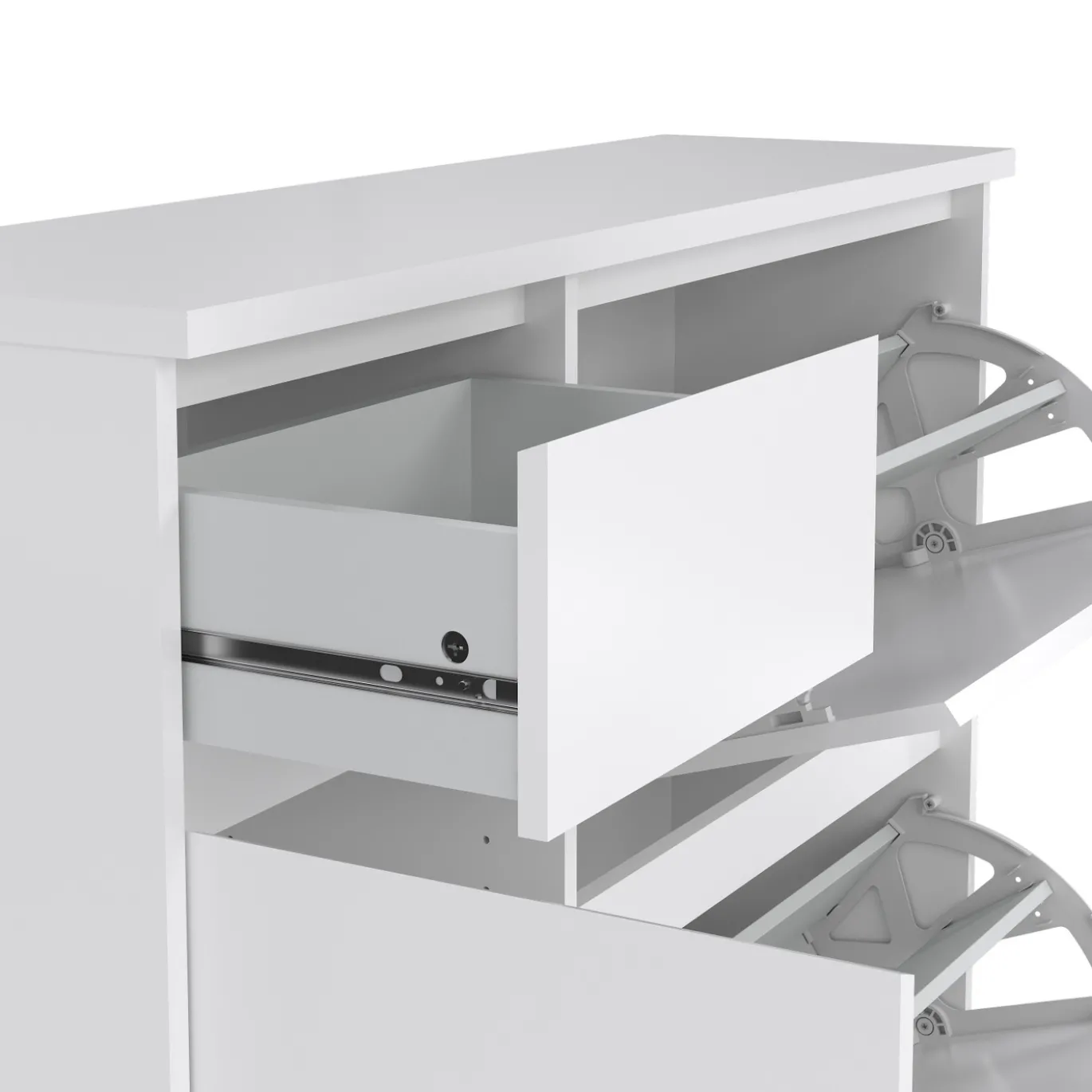 Schoenenkast Ylva Wit Hoogglans - Giga Living
