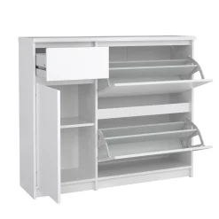 Schoenenkast Ylva Wit Hoogglans - Giga Living
